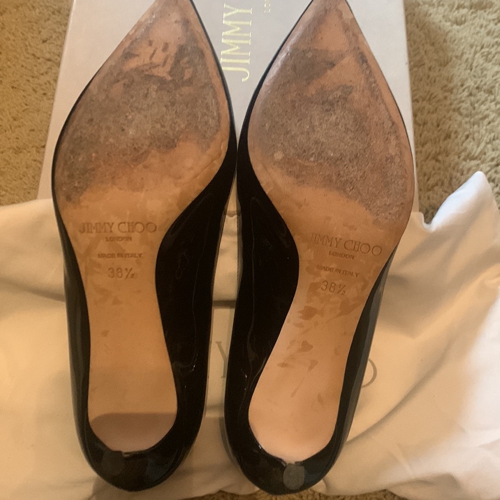 JIMMY CHOO Black Patent-Leather Heels - Picture 9 of 9